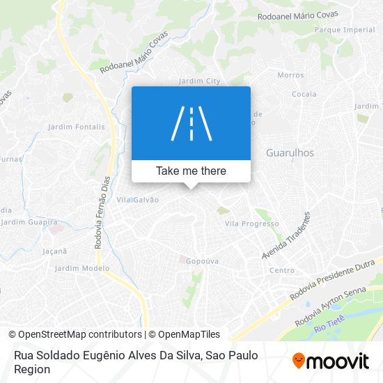 Mapa Rua Soldado Eugênio Alves Da Silva