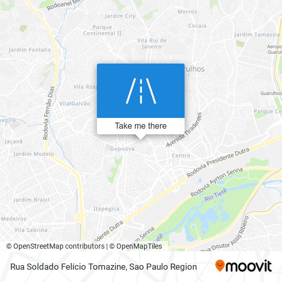 Mapa Rua Soldado Felício Tomazine