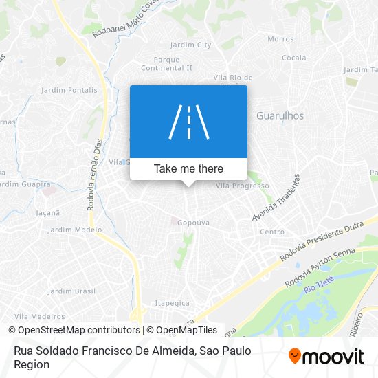 Mapa Rua Soldado Francisco De Almeida