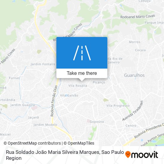 Mapa Rua Soldado João Maria Silveira Marques