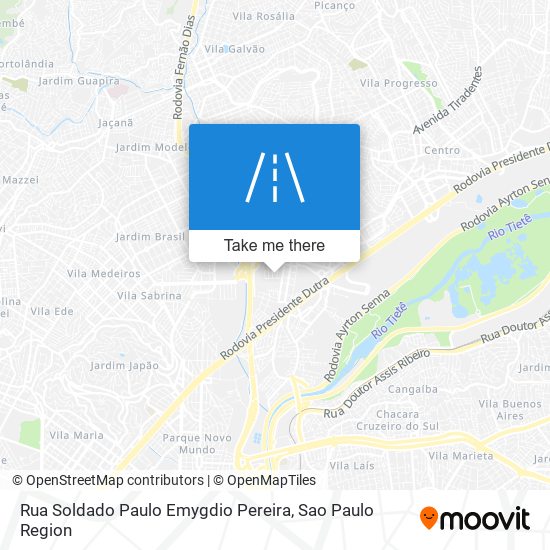 Mapa Rua Soldado Paulo Emygdio Pereira