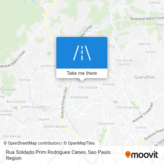 Rua Soldado Prim Rodrigues Canes map
