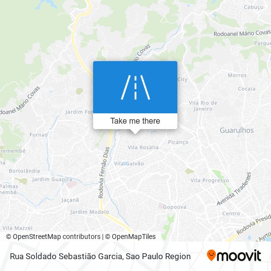 Mapa Rua Soldado Sebastião Garcia