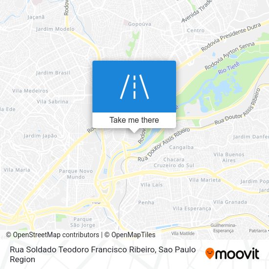 Rua Soldado Teodoro Francisco Ribeiro map
