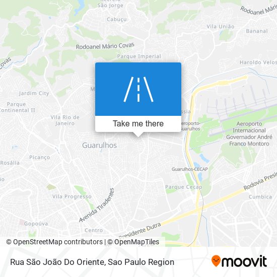 Rua São João Do Oriente map