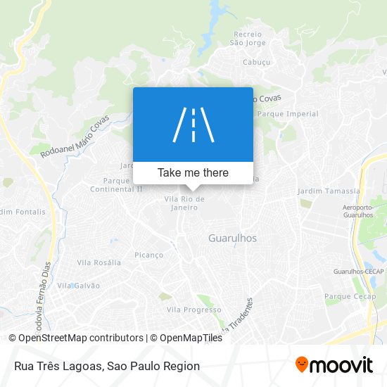 Mapa Rua Três Lagoas