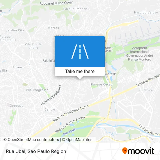 Rua Ubai map