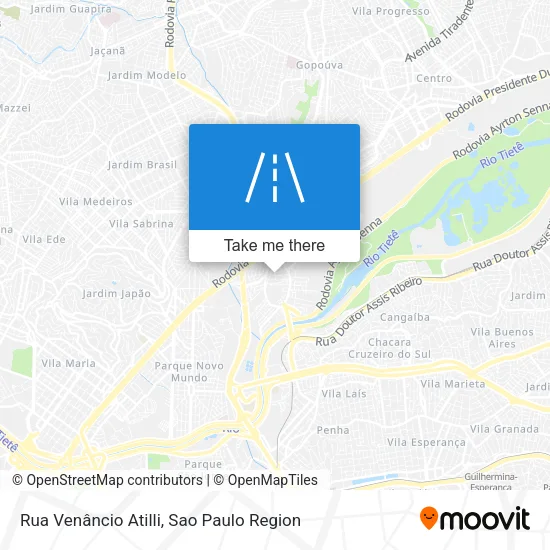 Mapa Rua Venâncio Atilli