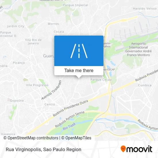 Rua Virginopolis map