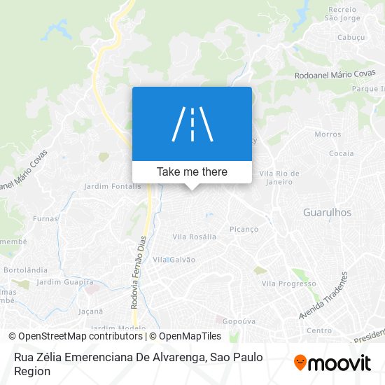 Mapa Rua Zélia Emerenciana De Alvarenga