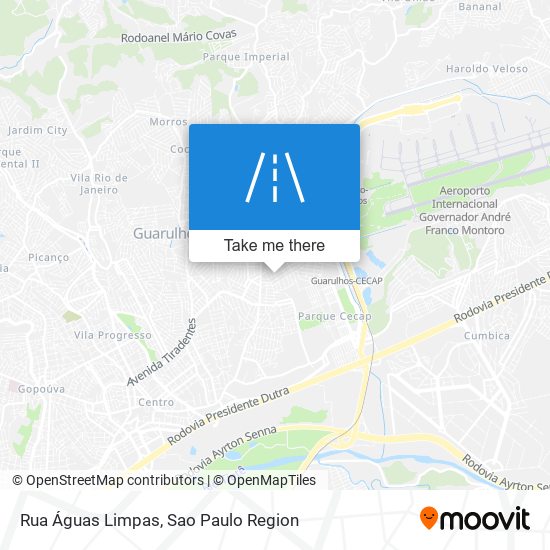 Mapa Rua Águas Limpas