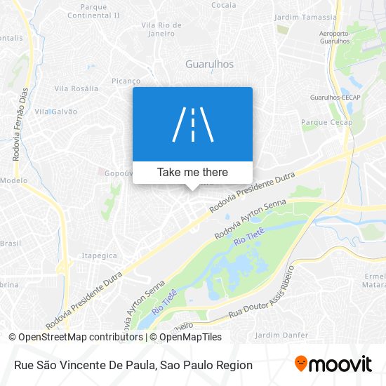 Mapa Rue São Vincente De Paula