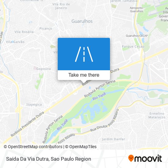 Saída Da Via Dutra map