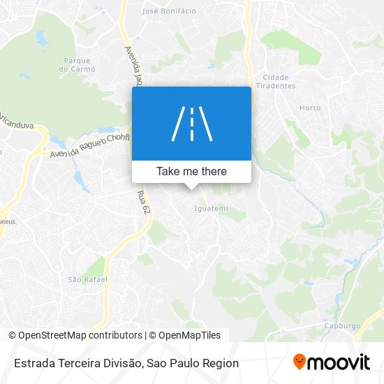 Mapa Estrada Terceira Divisão