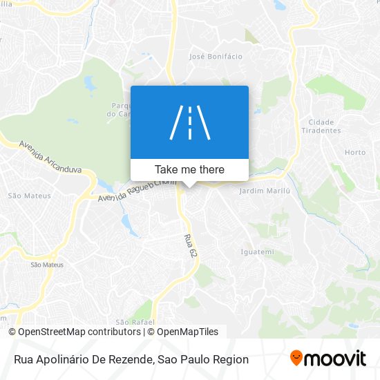Mapa Rua Apolinário De Rezende