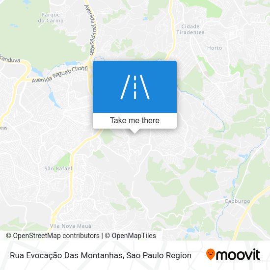 Rua Evocação Das Montanhas map