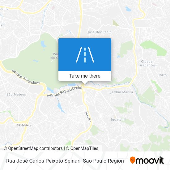 Rua José Carlos Peixoto Spinari map