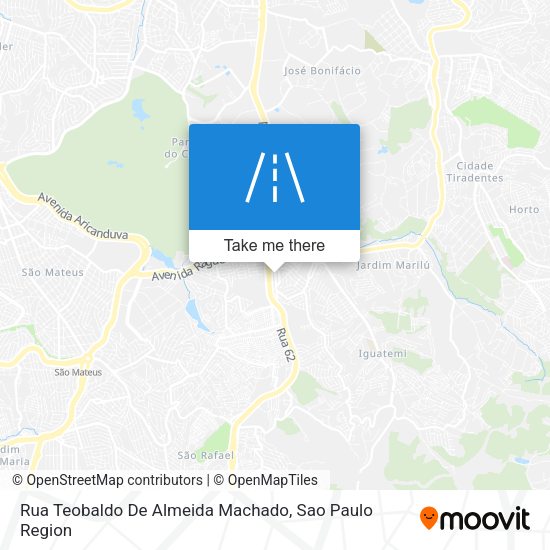 Rua Teobaldo De Almeida Machado map