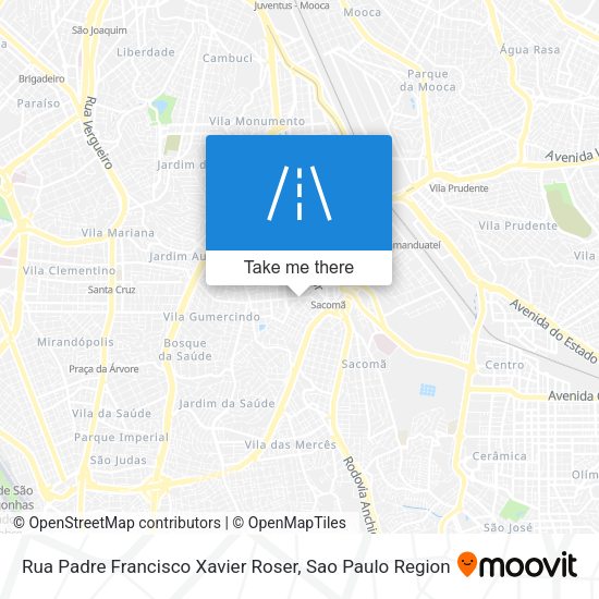 Rua Padre Francisco Xavier Roser map