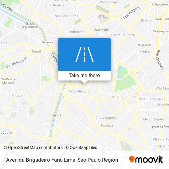 Avenida Brigadeiro Faria Lima map