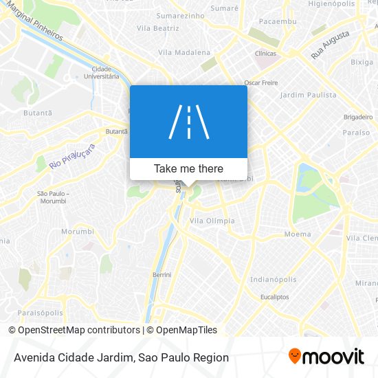 Avenida Cidade Jardim map