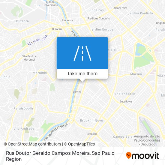 Rua Doutor Geraldo Campos Moreira map