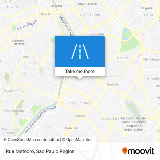 Rua Meteoro map