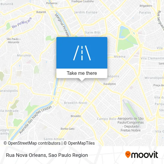 Rua Nova Orleans map