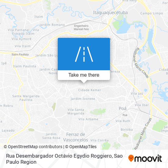 Mapa Rua Desembargador Octávio Egydio Roggiero