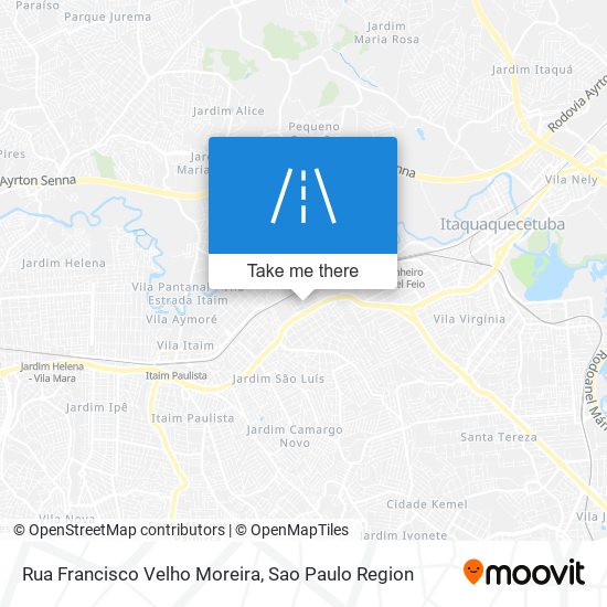 Mapa Rua Francisco Velho Moreira