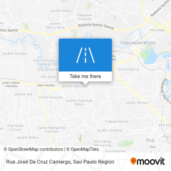 Rua José Da Cruz Camargo map