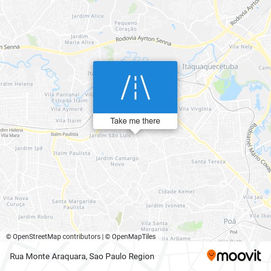 Rua Monte Araquara map