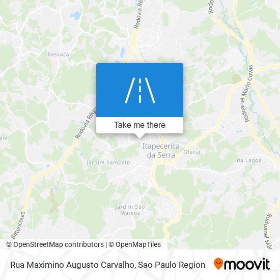 Mapa Rua Maximino Augusto Carvalho