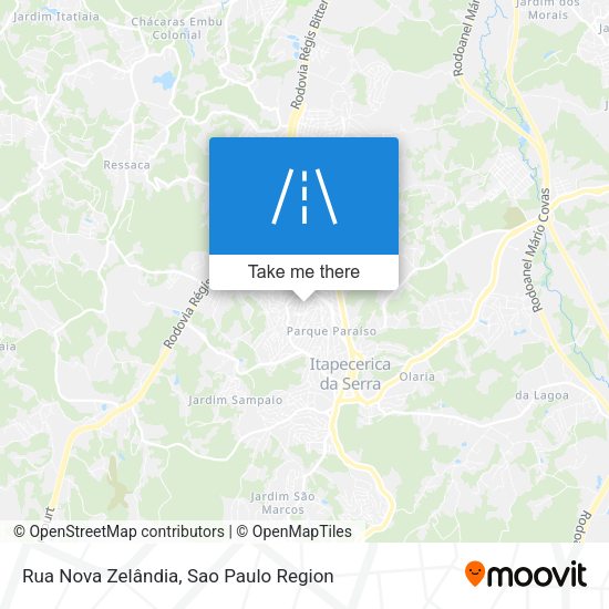 Rua Nova Zelândia map