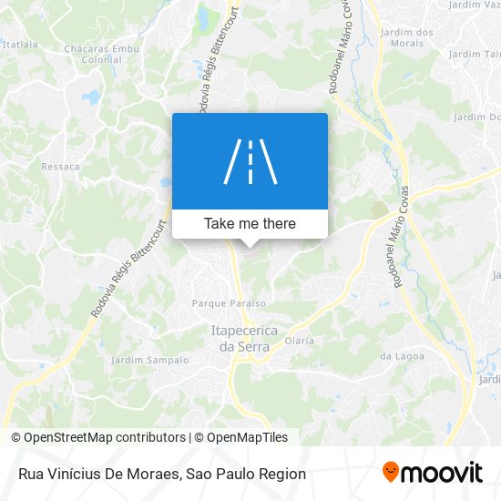 Mapa Rua Vinícius De Moraes