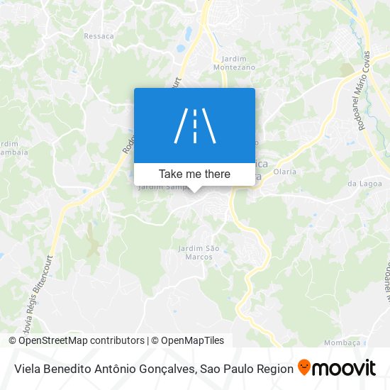 Mapa Viela Benedito Antônio Gonçalves