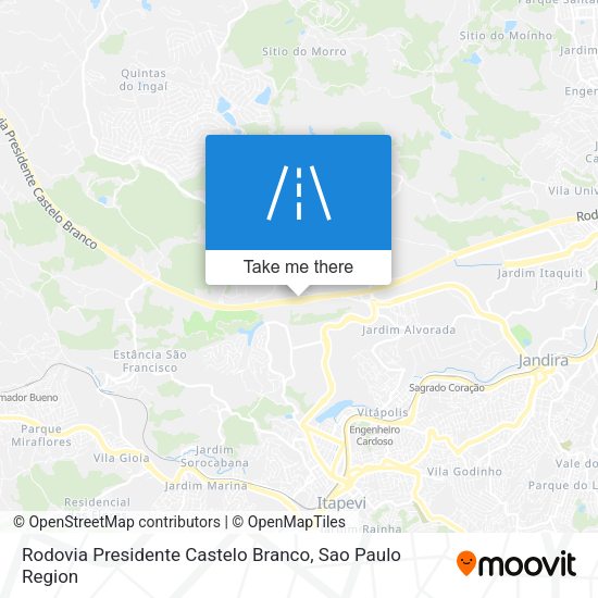Rodovia Presidente Castelo Branco map