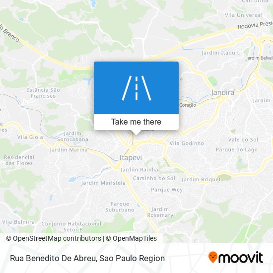 Mapa Rua Benedito De Abreu