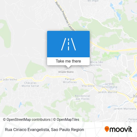 Rua Ciriaco Evangelista map