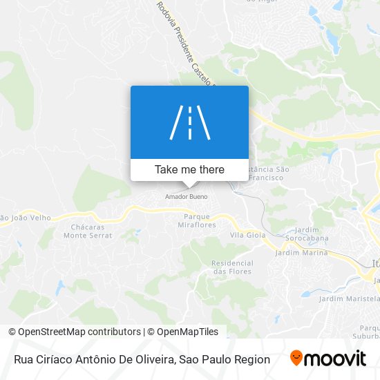 Mapa Rua Ciríaco Antônio De Oliveira