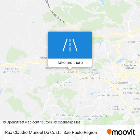 Mapa Rua Cláudio Manoel Da Costa