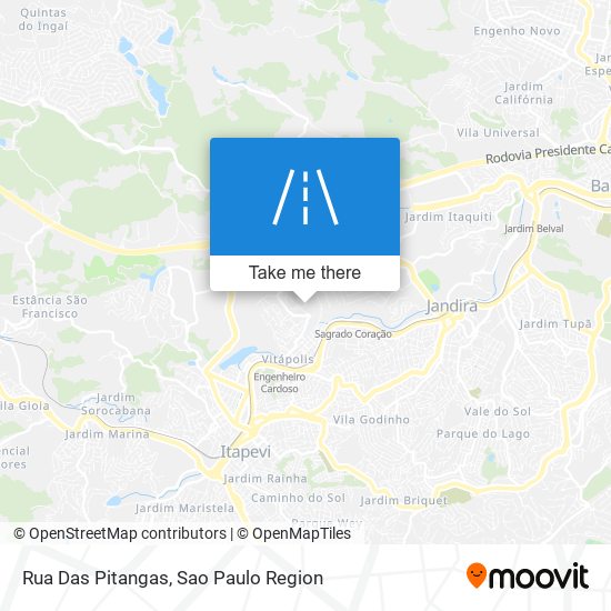 Rua Das Pitangas map