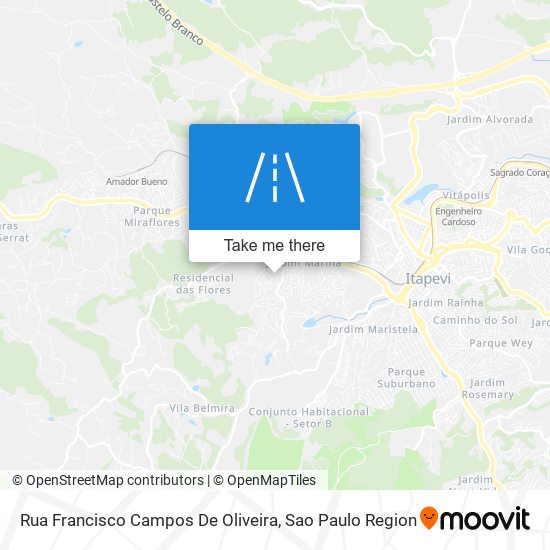 Mapa Rua Francisco Campos De Oliveira