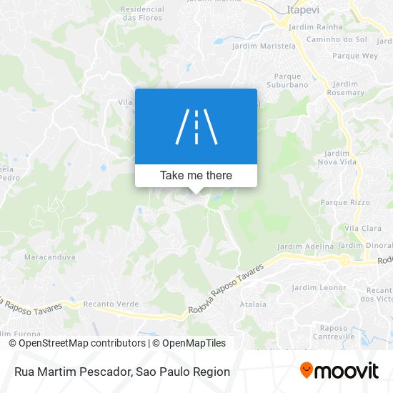 Mapa Rua Martim Pescador