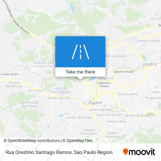 Mapa Rua Orestino Santiago Ramos