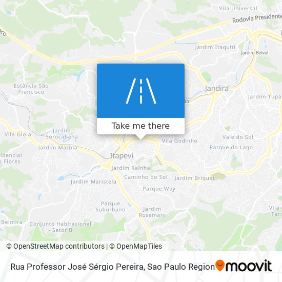 Mapa Rua Professor José Sérgio Pereira