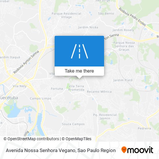 Avenida Nossa Senhora Vegano map