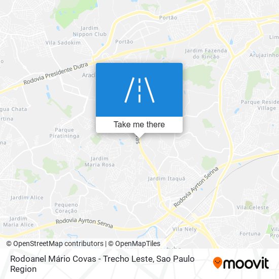 Rodoanel Mário Covas - Trecho Leste map