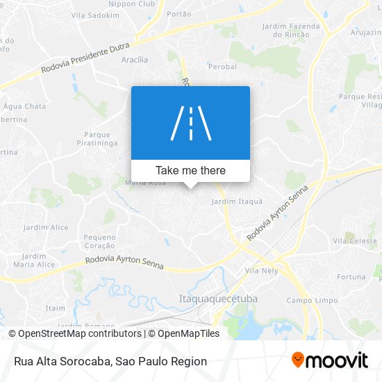 Rua Alta Sorocaba map