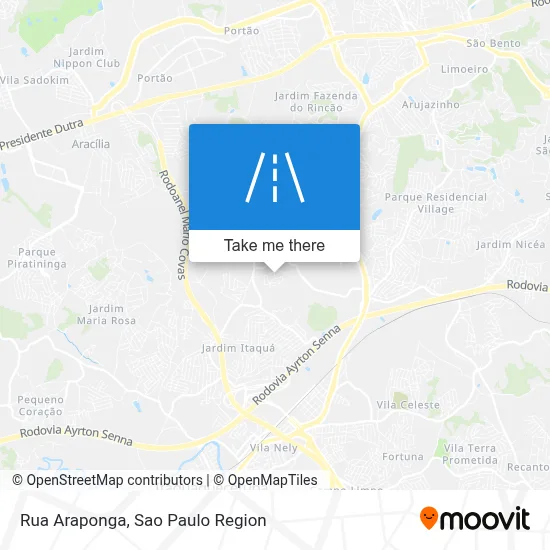 Rua Araponga map